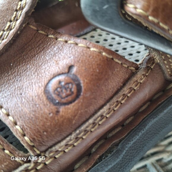 Born Men's Fisherman Sandals Brown Leather Size 12 Adjustable Strap  Vacation - Picture 6 of 10
